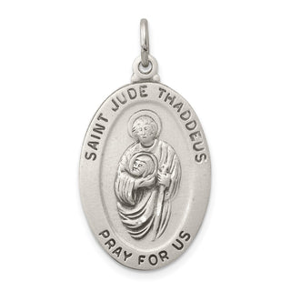 Sterling Silver Saint Jude Thaddeus Medal Pendant QC3606