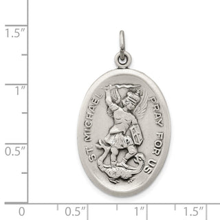 Sterling Silver Reversible St. Michael Medal Pendant