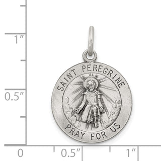 Sterling Silver St. Peregrine Medal Pendant QC3618