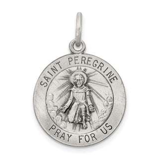 Sterling Silver St. Peregrine Medal Pendant QC3618
