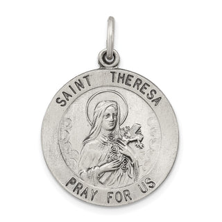 Sterling Silver St. Theresa Medal Pendant QC3622