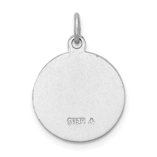 Sterling Silver Rhodium-plated & Vermeil Guardian Angel Medal Pendant