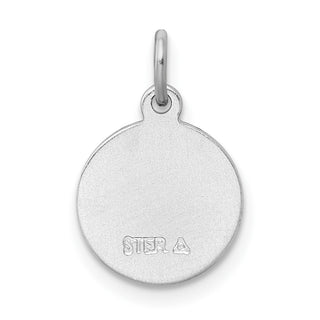 Sterling Silver Rhodium-plated Angel Medal Charm