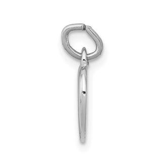 Rhodium-Plated and Yellow-Finish Sterling Silver Cross In Heart Charm