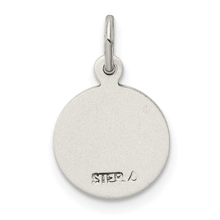 Sterling Silver Antiqued Baptism Medal Charm QC3667