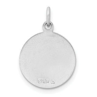 Sterling Silver Rhodium-plated & Vermeil Holy Communion Medal Pendant