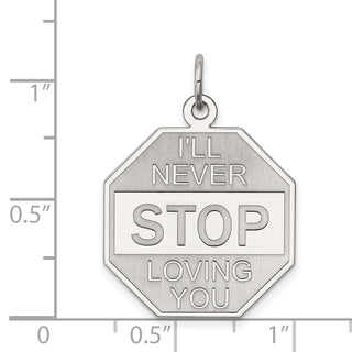 Sterling Silver Ill Never Stop Loving You Charm