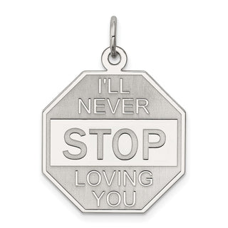 Sterling Silver Ill Never Stop Loving You Charm
