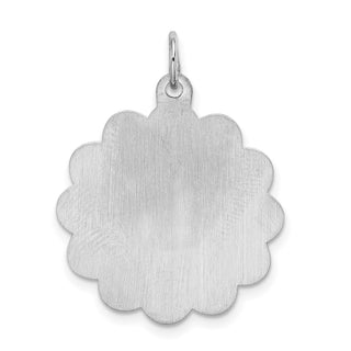 Sterling Silver Rhodium-plated My Confirmation Disc Charm QC370