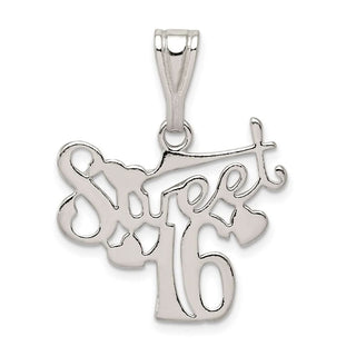 Sterling Silver Sweet 16 Pendant QC3750