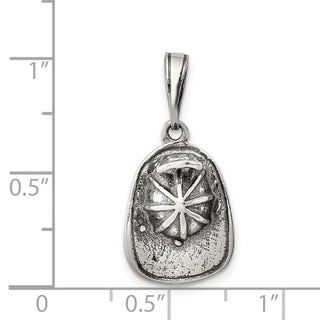 Sterling Silver Antiqued Firemans Helmet Pendant