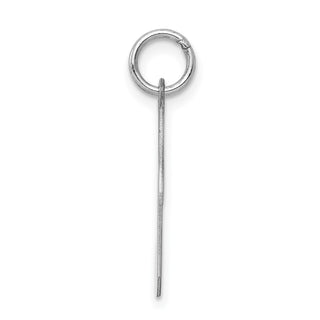 Sterling Silver Rhodium-plated Musical Note Polished Charm QC3758