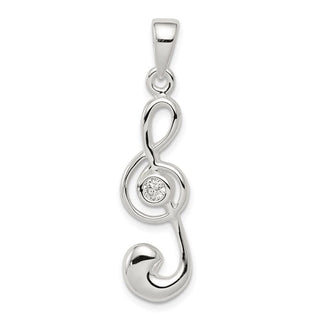 Sterling Silver Treble Clef Pendant