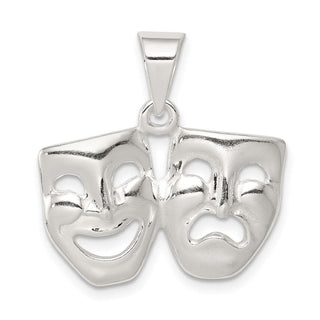 Sterling Silver Comedy/Tragedy Pendant QC3772