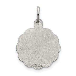 Sterling Silver Rhodium-plated St. Christopher Medal Charm