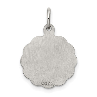 Sterling Silver Rhodium-plated St. Christopher Medal Charm