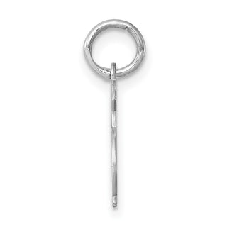 Sterling Silver Rhodium-plated Dollar Sign Polished Charm