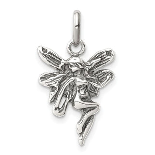 Sterling Silver Antiqued Fairy Charm QC3907