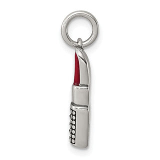 Sterling Silver Enameled Lipstick Charm