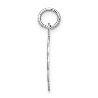 Sterling Silver Rhodium-plated Brocade-Like Initial A Charm QC4161A