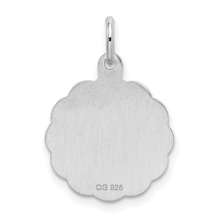 Sterling Silver Rhodium-plated Brocade-Like Initial A Charm QC4161A