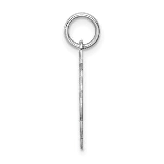 Sterling Silver Rhodium-plated Brocade-Like Initial C Charm QC4161C