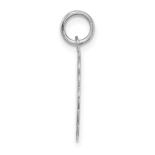 Sterling Silver Rhodium-plated Brocade-Like Initial F Charm QC4161F