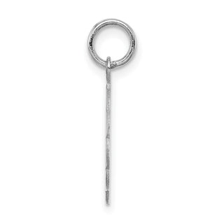 Sterling Silver Rhodium-plated Brocade-Like Initial H Charm QC4161H