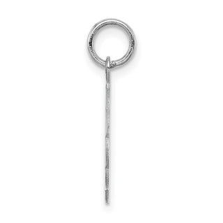 Sterling Silver Rhodium-plated Brocade-Like Initial H Charm QC4161H