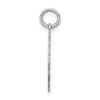 Sterling Silver Rhodium-plated Brocade-Like Initial I Charm QC4161I