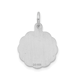 Sterling Silver Rhodium-plated Brocade-Like Initial I Charm QC4161I