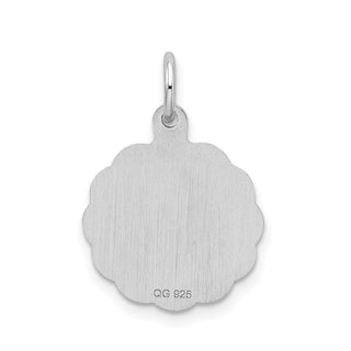 Sterling Silver Rhodium-plated Brocade-Like Initial L Charm QC4161L