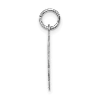 Sterling Silver Rhodium-plated Brocade-Like Initial M Charm QC4161M