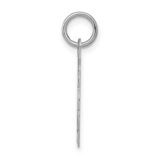 Sterling Silver Rhodium-plated Brocade-Like Initial P Charm QC4161P