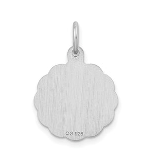 Sterling Silver Rhodium-plated Brocade-Like Initial S Charm QC4161S