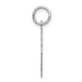 Sterling Silver Rhodium-plated Brocade-Like Initial T Charm QC4161T