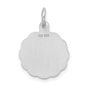Sterling Silver Rhodium-plated Brocade-Like Initial T Charm QC4161T