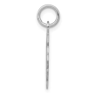 Sterling Silver Rhodium-plated Brocaded Initial Y Charm