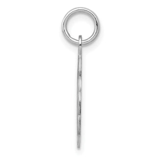 Sterling Silver Rhodium-plated Brocaded Initial Y Charm