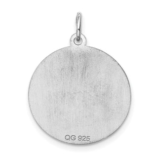 Sterling Silver Rhodium-plated Brocade-Like Initial B Charm QC4162B