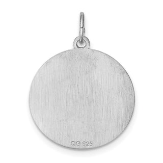 Sterling Silver Rhodium-plated Brocade-Like Initial C Charm QC4162C