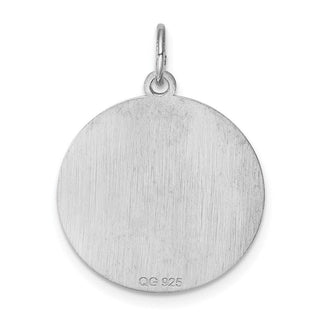 Sterling Silver Rhodium-plated Brocade-Like Initial C Charm QC4162C