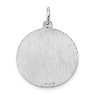 Sterling Silver Rhodium-plated Brocade-Like Initial D Charm QC4162D
