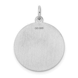 Sterling Silver Rhodium-plated Brocade-Like Initial E Charm QC4162E