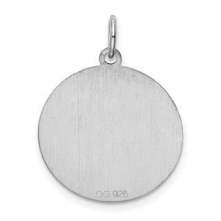 Sterling Silver Rhodium-plated Brocade-Like Initial J Charm QC4162J
