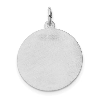 Sterling Silver Rhodium-plated Brocade-Like Initial M Charm QC4162M