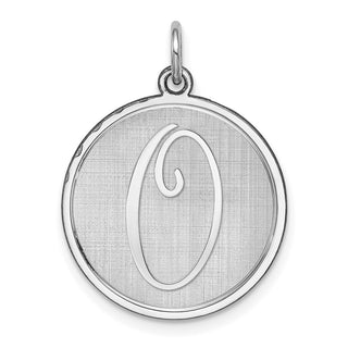 Sterling Silver Rhodium-plated Brocade-Like Initial O Charm QC4162O