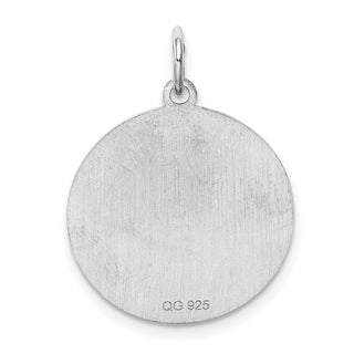 Sterling Silver Rhodium-plated Brocade-Like Initial P Charm QC4162P