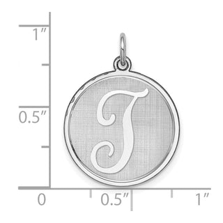 Sterling Silver Rhodium-plated Brocade-Like Initial T Charm QC4162T