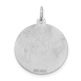 Sterling Silver Rhodium-plated Brocade-Like Initial W Charm QC4162W
